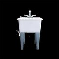 Comida 43 x 17.5 x 23.25 in. Freestanding Thermoplastic Utility Sink, White CO2744949